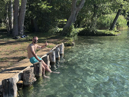 Almir Kurbegović na Bledskom jezeru Slovenija