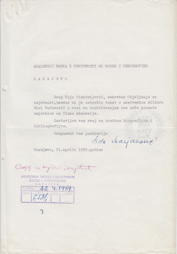 Kratka biografija i bibliografija piše Sida Marjanović