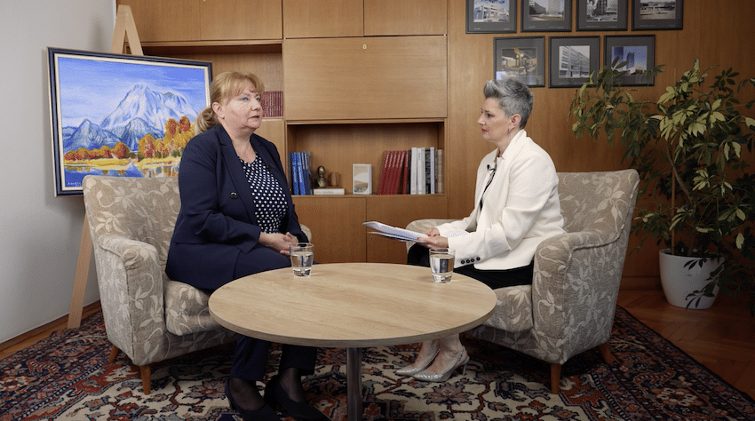 Leila Kurbegović i akademkinja Senka Mesihović-Dinarević